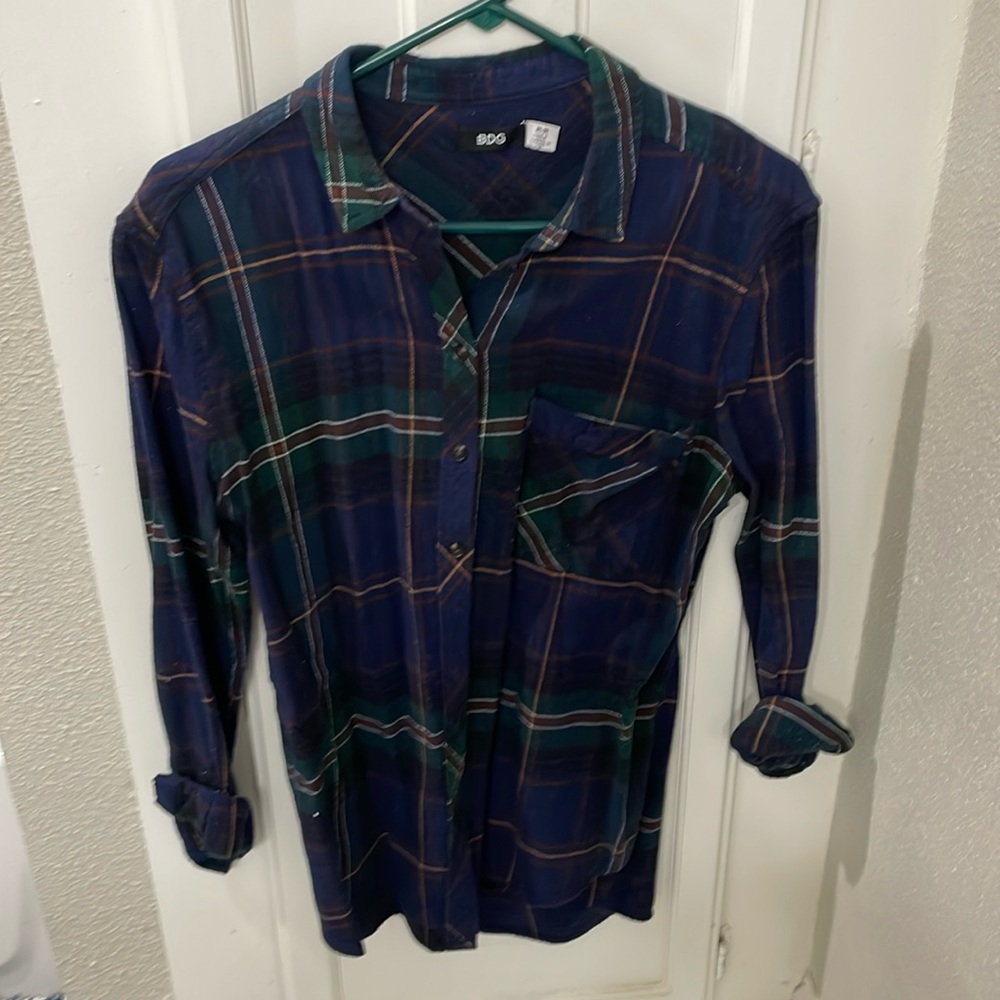 Women’s Navy Plaid flannel from Urban Outfitters BDG brand